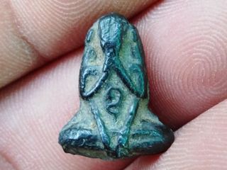 พระปิดตาเนื้อเมฆพัดพิมพ์จิ๋ว หลวงพ่อดิ่ง วัดบางวัว