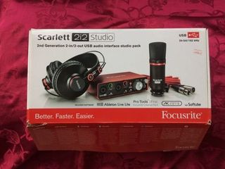 Scarlett 212i Studio Focusriteอุปกรณ์บันทึกเสียงสตูดิโอ