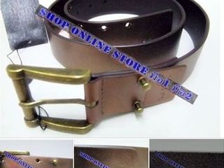 เข็มขัดหนังแท้Paul Smith London Leather Brown Gold 36-40