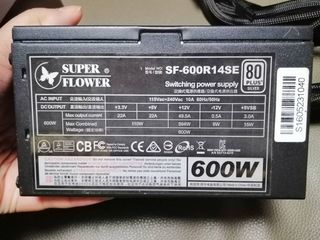 Power supply super flower silver green 600w