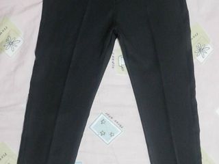 กางเกงขายาวสไตล์เกาหลีสีดำ เอว29