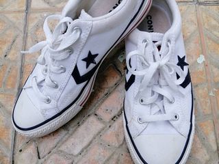 ขายรองเท้าผ้าใบ converse star player ox white มือสอง