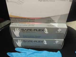 ถุงมือยางไนไตรสีฟ้า 
safe-flex 100 ชิ้นกล่อง ชนิดไม่มีแป้ง