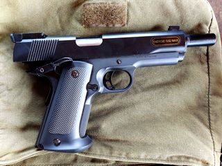 ปืนอัดลมเหล็กเเรงสูงm1911ตัวแรงเทียบเท่าบีบีกัน