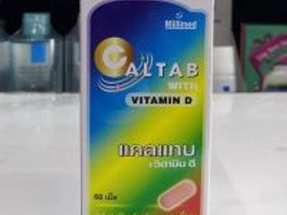 Caltab Vitamin D 60 เม็ด แคลเซียม วิตามิน ดี บำรุงกระดูก