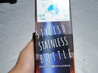 ขวดน้ำสแตนเลส(สีคราม)จากญี่ปุ่น ไม่เคยใช้