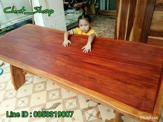 โต๊ะไม้ประดู่ ยาว 210 cm.