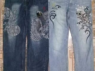 Vintage Jeans Japan Size 35-37 ยีนส์ปักสวยๆจากญี่ปุ่น