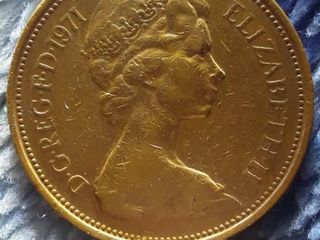 เหรียญอริสเบส2เพนนี้ปี1971 Newเพนนี2