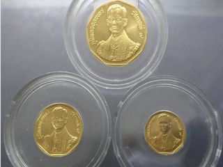 เหรียญทองคำ รัชมังคลาภิเษก ครบชุด 3 เหรียญ(1500-3000-6000) 2