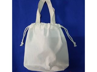 กระเป๋าผ้าหูรูดถุงผ้าหูรูดมีก้นมีหูหิ้วขนาด 8x10x2.5 นิ้ว