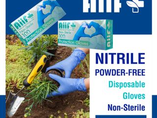 ถุงมือยาง Aiif Plus Nitrile Powder-Free Disposable Gloves