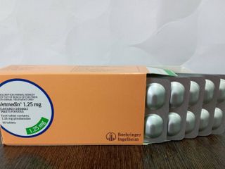 Vetmedin 1.25 mg(ชนิดเคี้ยว)กล่องละ50เม็ด