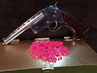 ปืนแก๊ปวงแดงหักลำ6นิ้วไม่ขัดเงางานดิบ