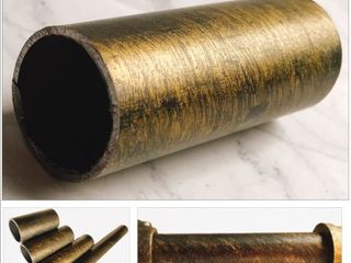 ท่อเหล็กพ่นสีสนิมดำปัดทอง 1 เมตร Rustic Golden color Pipe 1