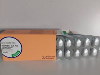 Vetmedin 1.25 mg(ชนิดเคี้ยว)กล่องละ50เม็ด
