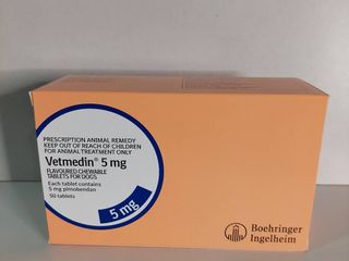 Vetmedin 5 mg(ชนิดเคี้ยว)กล่องละ50เม็ด