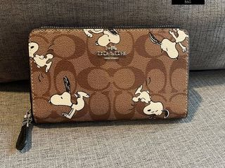 Factory x PEANUTS MEDIUM ID ZIP WALLET IN SIGNATURE CANVAS