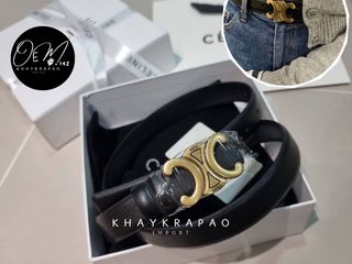 Khaykrapaoimport - C Celine Belt With Gift Box Set เข็มขัดสี