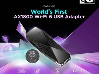 อุปกรณ์รับสัญญาณไวไฟ D-LINK (DWA-X1850) AX1800 Wi-Fi 6