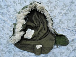 MILITARY SURPLUS Extreme Cold Weather Hood with Fur Ruff, OG