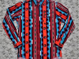 Vtg. Wrangler Western Aztec Southwestern native Shirt USA