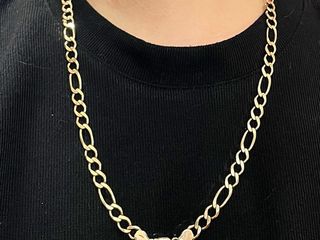 สร้อยทอง 9K YG ลายสามห่วงสวยๆ