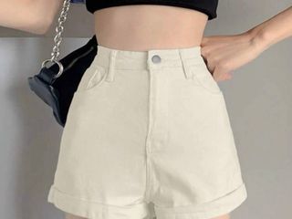 กางเกงเอวสูงแบรน์ wow ผ้าเดนิม