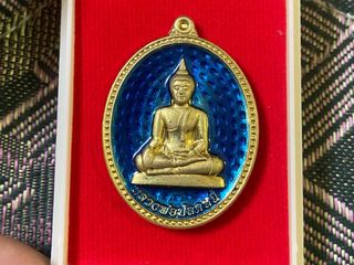 หลวงพ่อปลดหนี้ ลงยา น้ำเงิน วัดวาโย