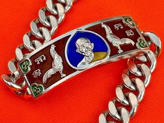 เลสหลวงพ่อรวย รุ่นรวยพญาไก่ 60 ลงยาแดง