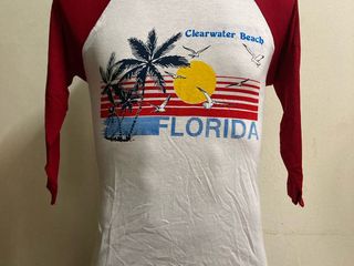 เสื้อยืด แขนสามส่วน ลาย ฮาวาย สไตล์วินเทจ