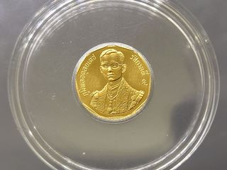 เหรียญทองคำ 1500 บาท (หนัก 1 สลึง)ที่ระลึกพิธีรัชมังคลาภิเษก