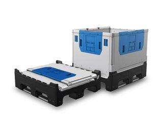 ลังพลาสติกอเนกประสงค์ขนาดใหญ่พับได้ KF975