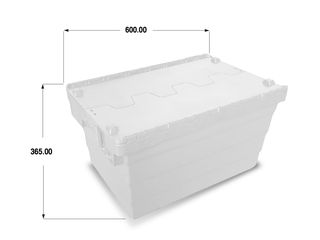 ลังพลาสติกฝาซิกแซกใส ALC600-365