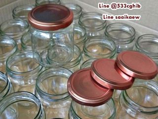 ขวดแก้วกลม 210ml (ฝาสีทองแดง)