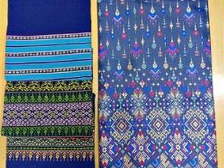 ผ้าผืน ผ้าถุง ผ้าฝ้ายทอลายทั้งผืน ผ้าไทยสวย