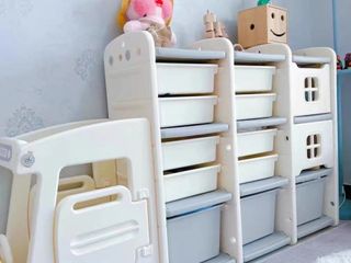 toy storage ชั้นวางหนังสือเด็ก วัสดุพลาสติกแข็งแรง ทนทาน ไม่