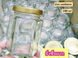 ขวดสวย แก้วหกเหลี่ยม 180ml