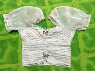 เสื้อเอวลอย มีซิปด้านหลัง