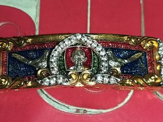 หัวเลสเนื้อเงินลงยา หลวงพ่อรวย วัดตะโก รุ่นสร้างเจดีย์