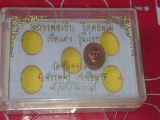 เหรียญเม็ดแตง หลวงพ่อเอิบ วัดชุ้มกะต่าย รุ่นแรก