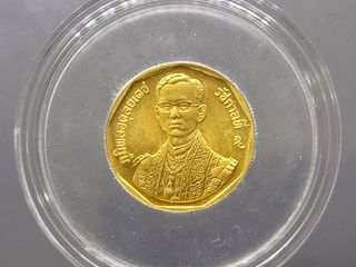 เหรียญทองคำ ชนิดราคาหน้าเหรียญ 3000 บาท ที่ระลึกรัชมังคลาภิเ