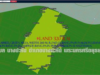 ขายที่ดิน320ไร่ ถมแล้ว ถนน33 ต.บางปะหัน อยุธยา
