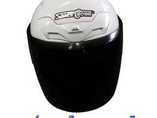 หมวกกันน็อค Space Crown เปิดคาง สีขาว ของแท้ มือสอง