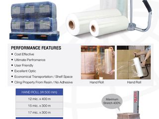 ฟิล์มยืด Stretch Film 17 ไมครอน (Machine Roll)