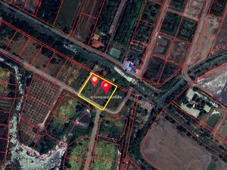 ขายที่ดินเปล่า หนองจอก 2 ไร่ 84 ตร.ว. ติดคลองธรรมชาติ ผังสีเ
