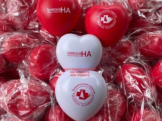 บอลบีบสำหรับบริหารมือ เนื้อยาง pu ทรงกลม และ รูปหัวใจ