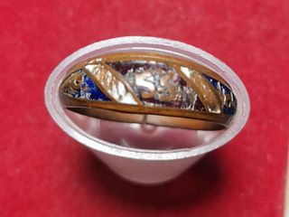 6251 แหวนลงยา หลวงพ่อจง วัดหน้าต่างนอก จ. อยุธยา เนื้อทองแดง