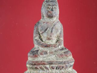 5846 พระแก้บน สมัยอยุธยา เนื้อชินตะกั่วสนิมแดง