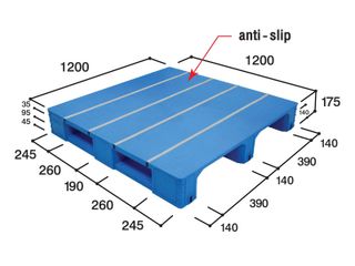 Hygiene Series พาเลทพลาสติกควบคุมการปนเปื้อน EN4-1212FASM (A